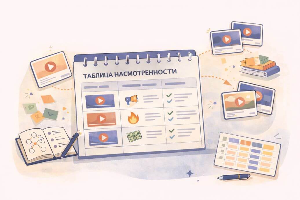 Таблица насмотренности: фиксируем референсы и наблюдения